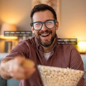 عینک هوشمند پاورولوژی مدل PWAICMGY با دوربین و هوش مصنوعی