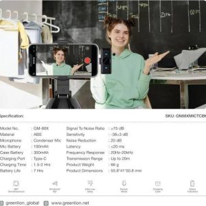 میکروفون یقه ای بی سیم گرین لاین مدل GM-88X