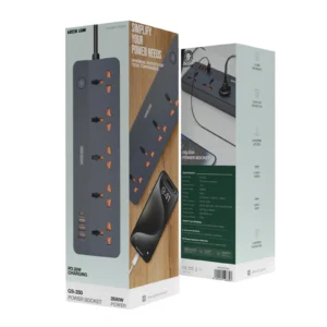 چندراهی برق گرین مدل GS-250 با ۵ درگاه و توان ۲۵۰۰ وات
