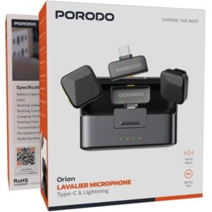 میکروفون وایرلس 2 فرستنده پرودو مدل PDLAMPHF75BK