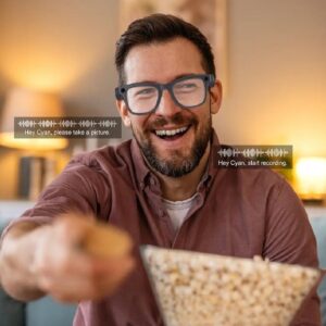 عینک هوشمند پاورولوژی مدل PWAICMGY با دوربین و هوش مصنوعی