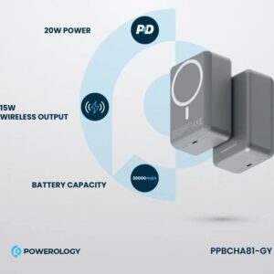 پاوربانک پاورولوژی مدل PPBCHA81 ظرفیت ۳۰ هزار مگ سیف