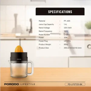 آبمیوه‌گیری دوطرفه پورودو مدل Porodo BI-Directional Juicer
