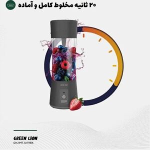 مخلوط کن شارژی گرین لاین مدل GL-JU19 ظرفیت ۳۸۰ میلی لیتر