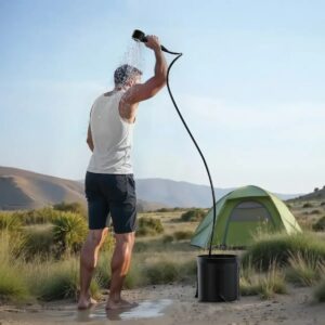 دوش کمپینگ گرین لاین مدل CAMPING SHOWER مخزن دار ۲۰ لیتر