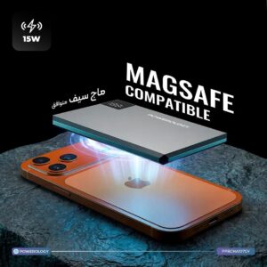 پاوربانک مگ‌سیف فوق باریک 5000 میلی‌آمپر مدل Tender پاورولوژی | Powerology Tender 5000mAh MagSafe Slim Power Bank