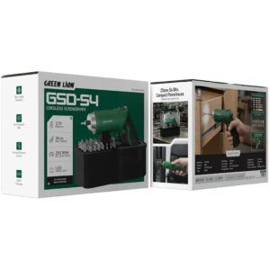 پیچ گوشتی شارژی گرین لاین مدل GSD-54 ست ۵۴ تکه با گشتاور ۳Nm و سرعت ۲۵۰RPM